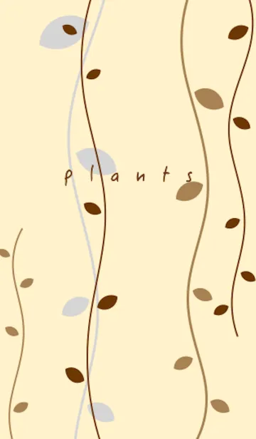 [LINE着せ替え] plants (brown)の画像1