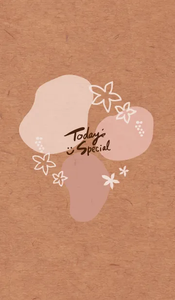 [LINE着せ替え] 有機的な丸と花ピンク5の画像1