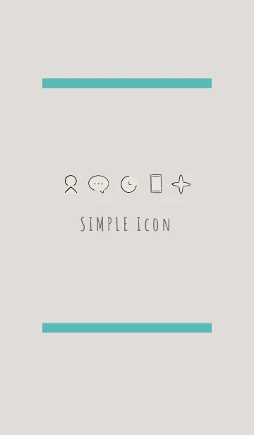 [LINE着せ替え] 青緑 : シンプル着せ替えの画像1