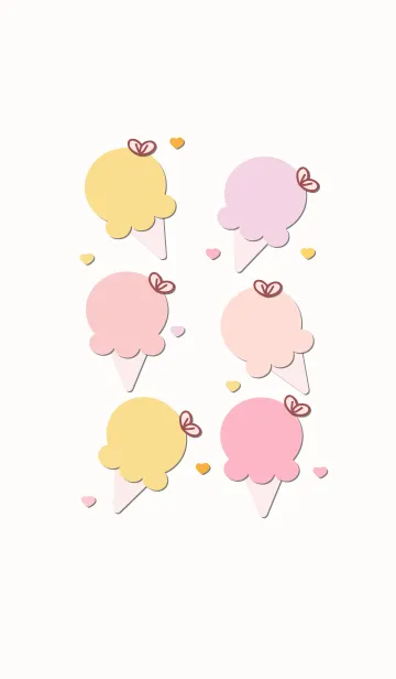 [LINE着せ替え] Cute ice-cream theme 51の画像1