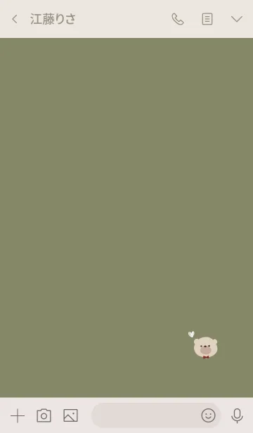 [LINE着せ替え] カーキベージュとクマ。の画像3