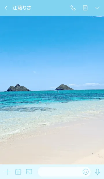 [LINE着せ替え] SUMMER BLUE SEA ALOHA 15.の画像3