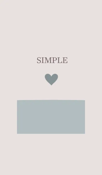 [LINE着せ替え] 普段使いハート・ベージュブルーの画像1