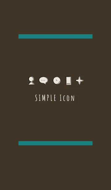 [LINE着せ替え] 茶色と緑 : シンプル着せ替えの画像1