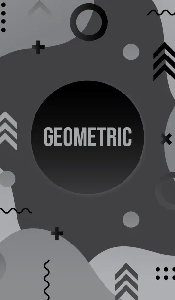 [LINE着せ替え] Geometric Grayscaleの画像1