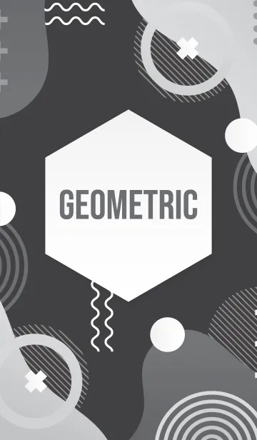 [LINE着せ替え] Geometric Grayscale 2の画像1