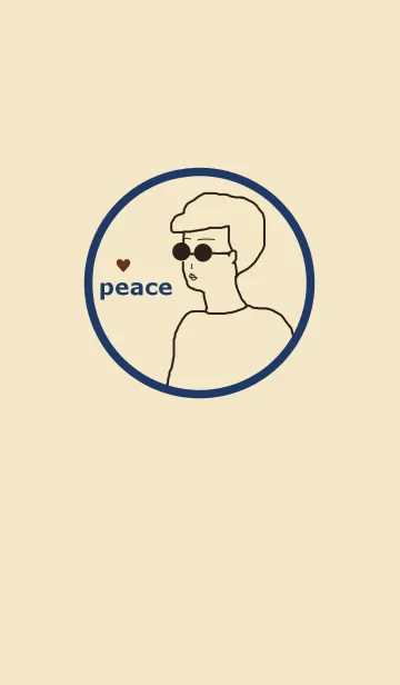 [LINE着せ替え] PEACE BOY (#09/navy beige)の画像1