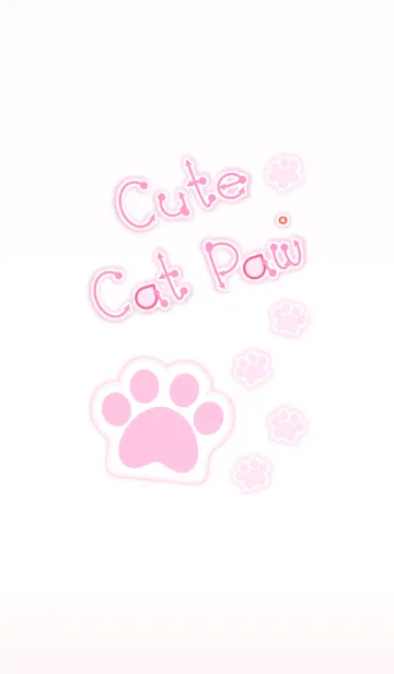 [LINE着せ替え] Cute Cat Paw 2！ (Red Ver.3)の画像1