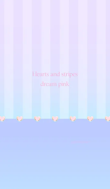 [LINE着せ替え] Hearts and stripes dream pinkの画像1