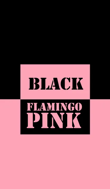 [LINE着せ替え] Flamingo Pink & Black Vr.2 (jp)の画像1