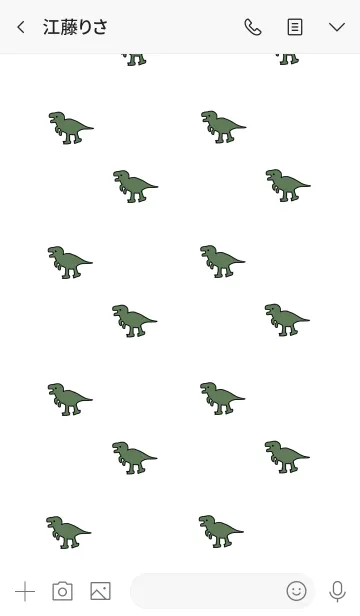 [LINE着せ替え] 恐竜だらけ×ホワイト。の画像3