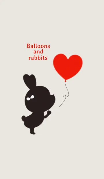 [LINE着せ替え] Balloons and rabbits 3.の画像1