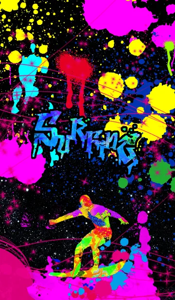 [LINE着せ替え] サーフィン グラフィティ2の画像1