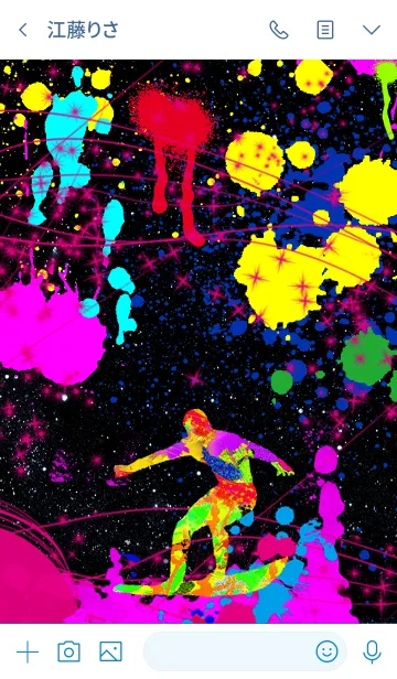 [LINE着せ替え] サーフィン グラフィティ2の画像3