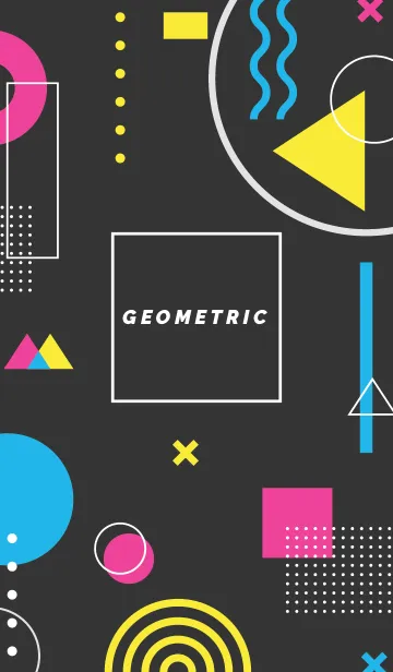 [LINE着せ替え] Geometric Black 2の画像1