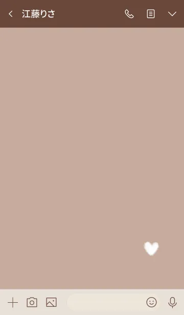 [LINE着せ替え] クレヨンハートとベージュの画像3