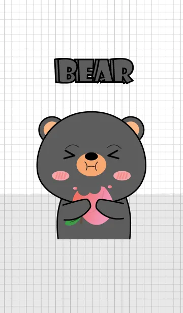 [LINE着せ替え] Minamal Black Bear 2 (jp)の画像1