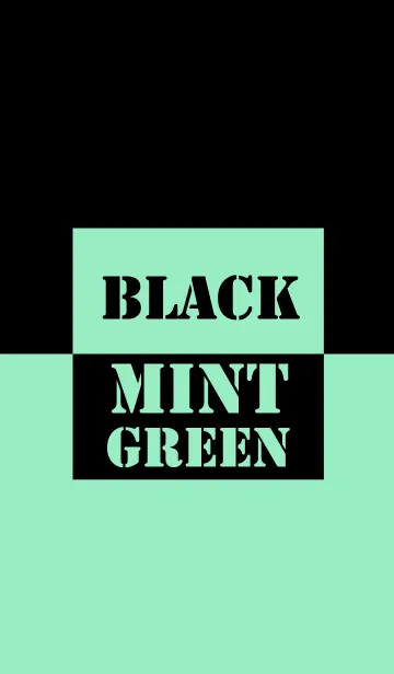 [LINE着せ替え] Mint Green & Black Vr.2 (jp)の画像1