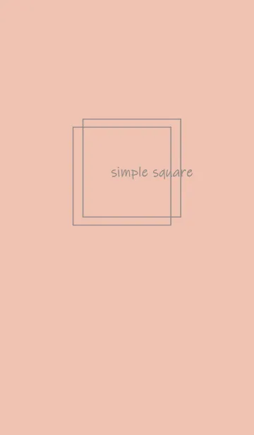[LINE着せ替え] simple square =pinkbeige gray=の画像1