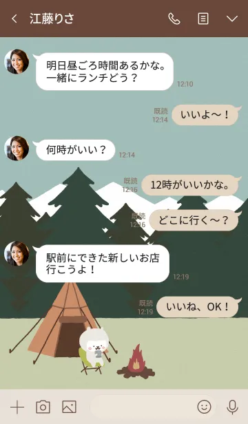 [LINE着せ替え] アルバカキャンプの画像4