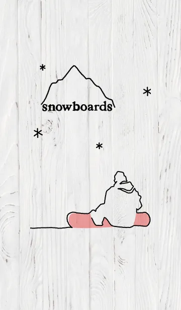 [LINE着せ替え] 1 line* Snowboardの画像1