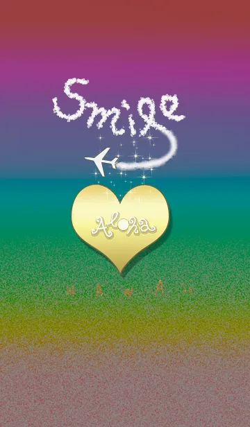 [LINE着せ替え] 虹色ラッキーハート*ハワイ＊ALOHA+145の画像1