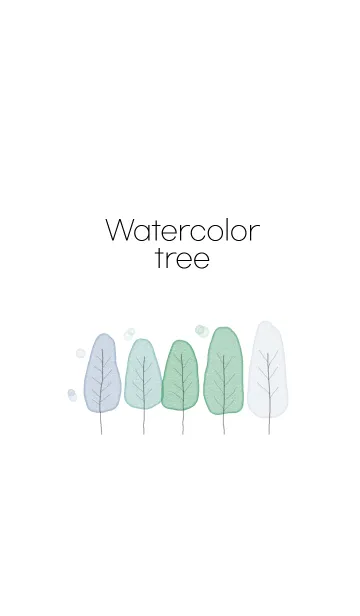 [LINE着せ替え] Watercolor treeの画像1