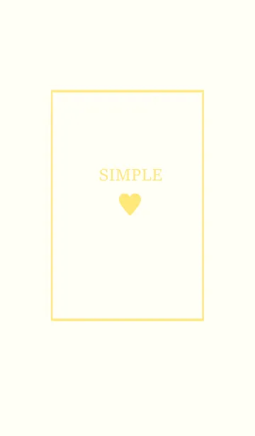 [LINE着せ替え] 大人のシンプルハート =yellow beige=の画像1