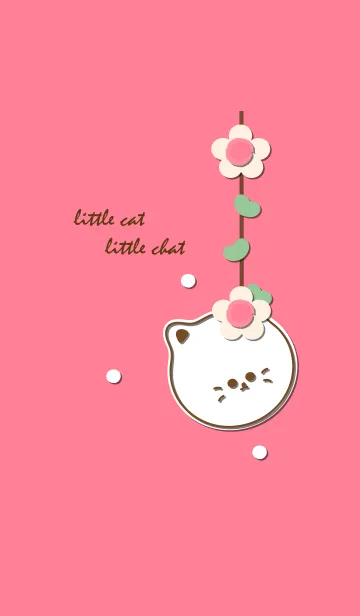 [LINE着せ替え] little cat with little flower 8の画像1