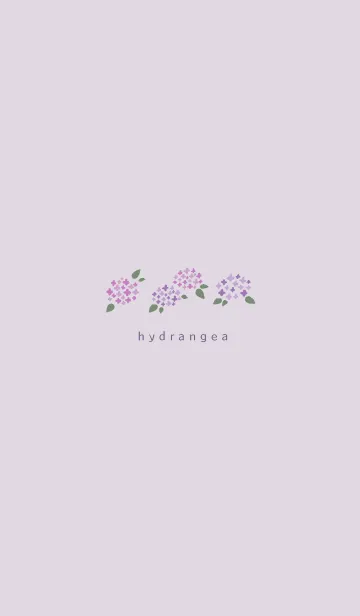 [LINE着せ替え] Simple flower/あじさい(紫)の画像1