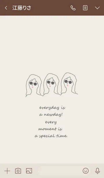 [LINE着せ替え] everyday is a newday (gray)の画像3