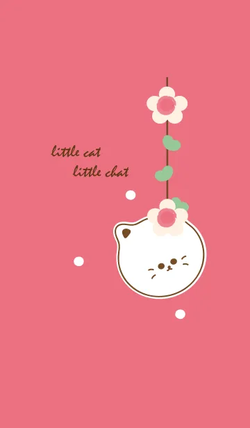 [LINE着せ替え] little cat with little flower 9の画像1