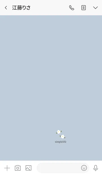 [LINE着せ替え] シンプルなホワイトフラワー。の画像3