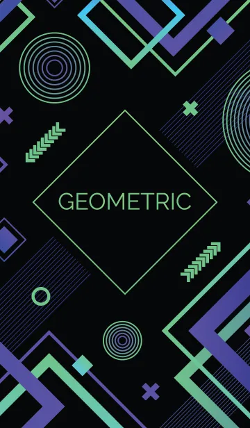 [LINE着せ替え] Geometric Black 3の画像1