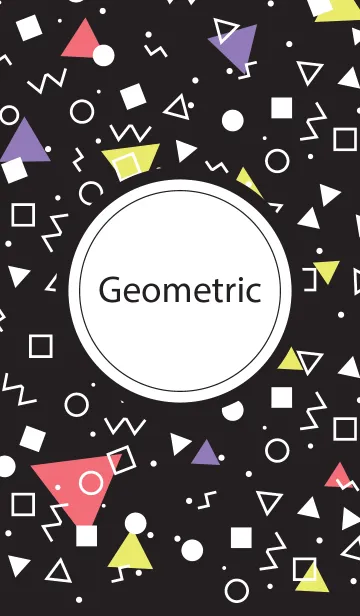 [LINE着せ替え] Geometric Black 5の画像1