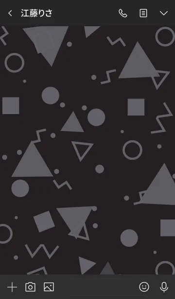 [LINE着せ替え] Geometric Black 5の画像3