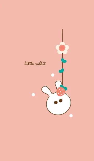 [LINE着せ替え] little rabbit with little strawberry 11の画像1