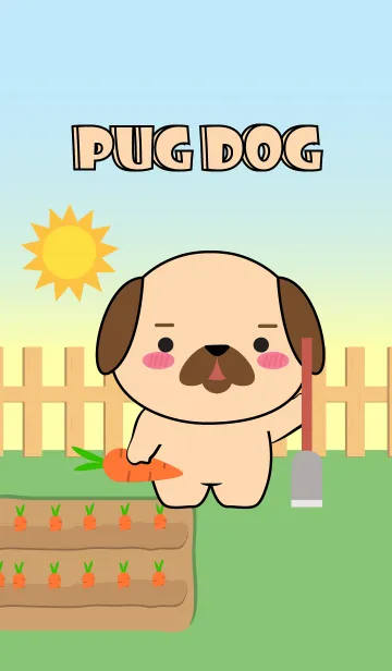 [LINE着せ替え] Oh！ Cute Pug Dog Theme (jp)の画像1