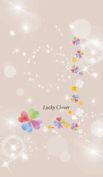 [LINE着せ替え] ボルドー : 幸運彩るクローバーの画像1