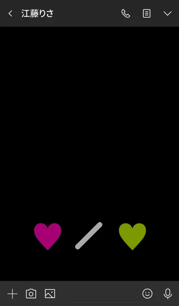 [LINE着せ替え] シンプル 2トーン ミニ ハート 24の画像3