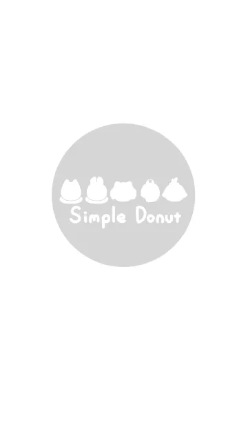 [LINE着せ替え] 【惑星ドーナツ】Simple Donut Gray【7】の画像1