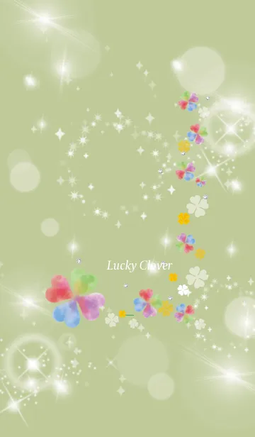 [LINE着せ替え] 黄緑 : 幸運彩るクローバーの画像1