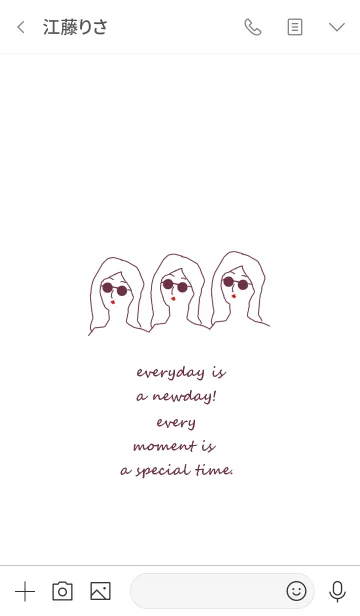 [LINE着せ替え] everyday is a newday (burgundy)の画像3