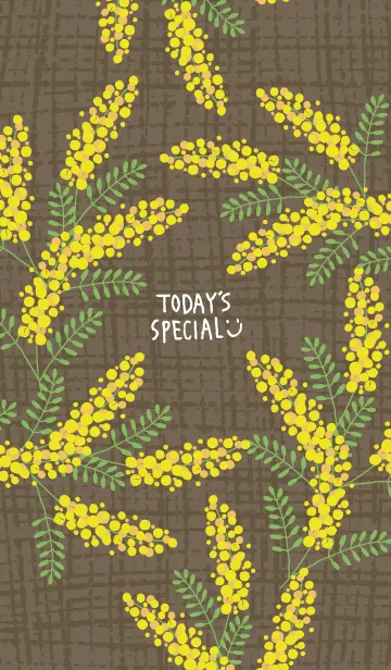 [LINE着せ替え] ミモザと麻 ブラウン10の画像1