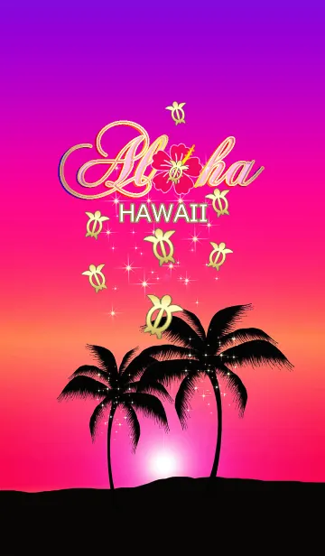 [LINE着せ替え] きらきらハワイ＊ALOHA+25-1*の画像1