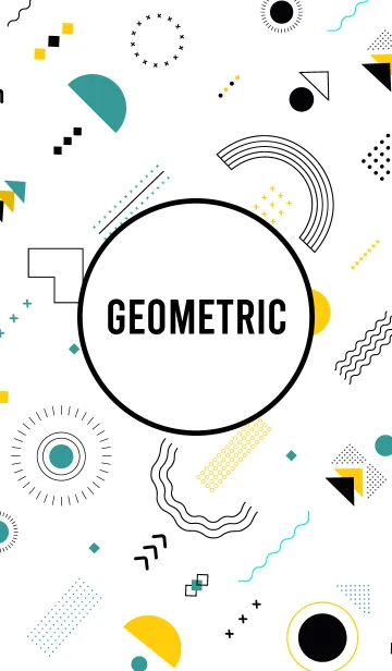 [LINE着せ替え] Geometric White 7の画像1