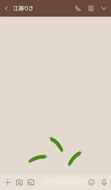 [LINE着せ替え] 簡単なバグ（芋虫）の画像3