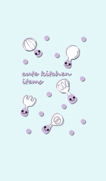 [LINE着せ替え] Cute kitchen items with little smileの画像1