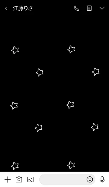 [LINE着せ替え] 飽きない×シンプル×ブラック。星。の画像3
