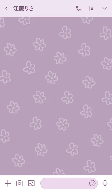 [LINE着せ替え] 白いお花 くすみパープルの画像3